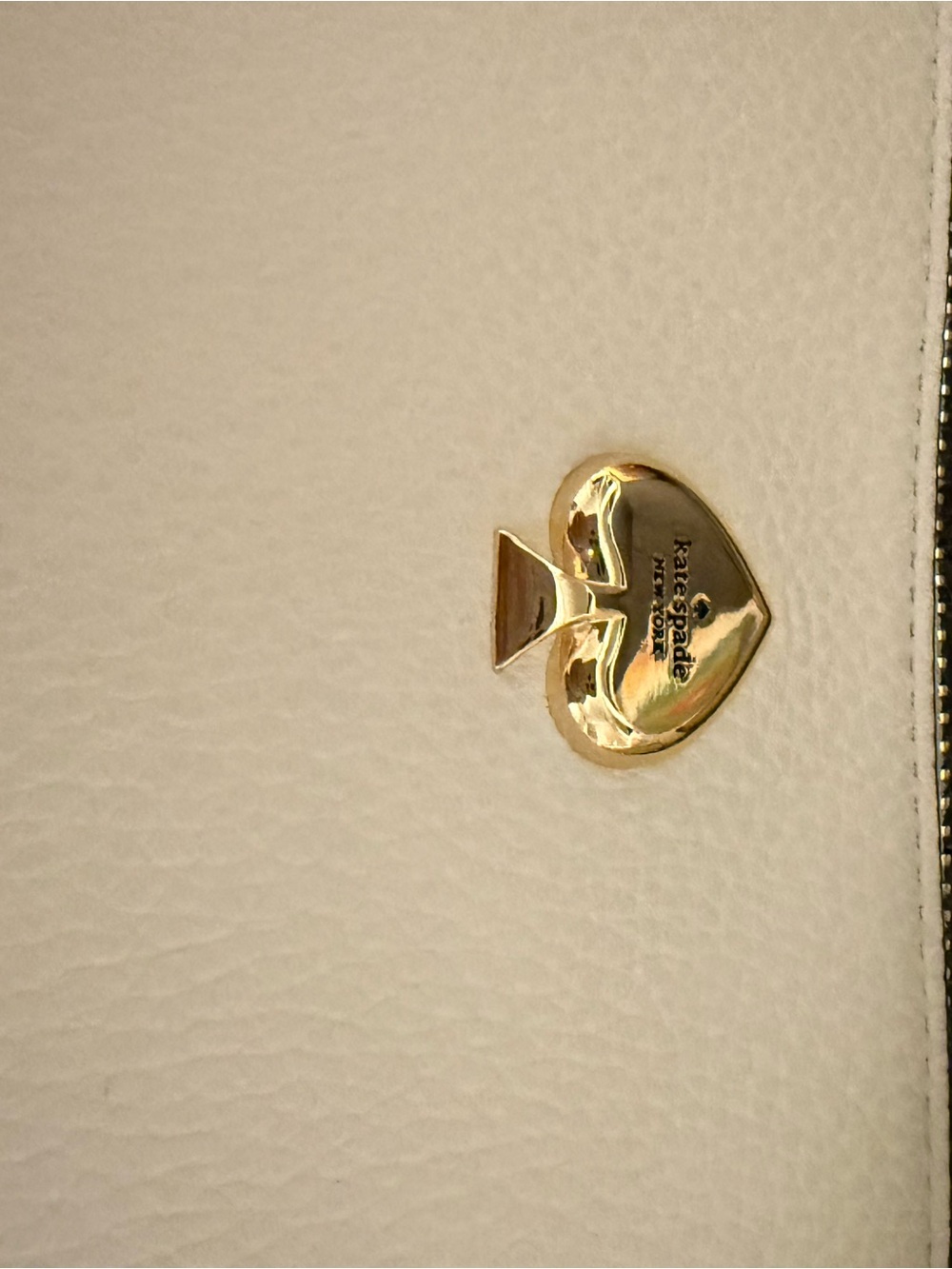 kate spade Kayla triple crossbody Cream white Leather with Gold Accent NWT - Picture 2 of 10